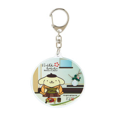 Japan Sanrio Acrylic Keychain - Pompompurin / Welcome to Japan