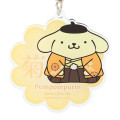 Japan Sanrio Acrylic Keychain - Pompompurin / Japanese Flower - 2