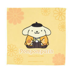 Japan Sanrio Mini Towel - Pompompurin / Japanese Flower