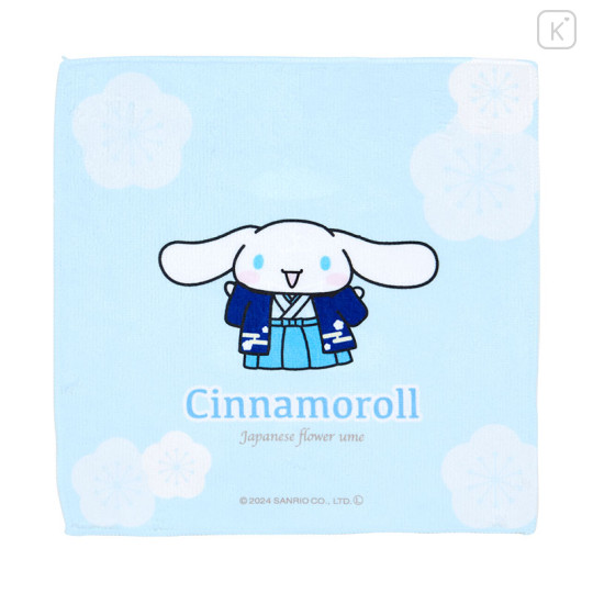 Japan Sanrio Mini Towel - Cinnamoroll / Japanese Flower - 1