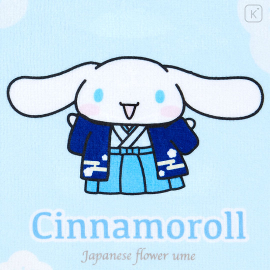 Japan Sanrio Mini Towel - Cinnamoroll / Japanese Flower - 3