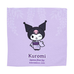 Japan Sanrio Mini Towel - Kuromi / Japanese Flower