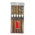 Japan Sanrio Chopsticks 5 Set - Hello Kitty : Wood Inlay - 1