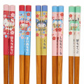 Japan Sanrio Chopsticks 5 Set - Hello Kitty / Lucky Cat - 3