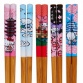 Japan Sanrio Chopsticks 5 Set - Hello Kitty / Sakura - 3