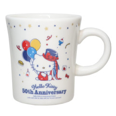 Japan Sanrio Porcelain Mug - Hello Kitty Always By Your Side / 50th Anniversary