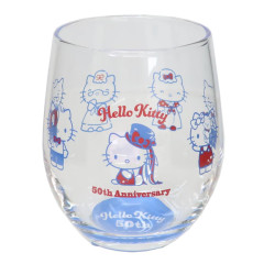 Japan Sanrio Glass Tumbler - Hello Kitty Always By Your Side / 50th Anniversary