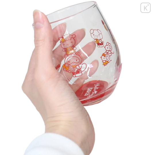 Japan Sanrio Glass Tumbler - Hello Kitty Always By Your Side Red / 50th Anniversary - 2