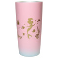 Japan Disney Stainless Steel Tumbler - Little Mermaid / Pink Silhouette - 1