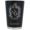 Japan Harry Potter Stainless Steel Tumbler - Hufflepuff / Black & Silver - 1