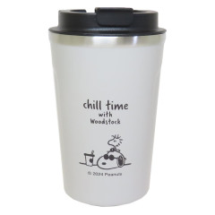 Japan Peanuts Stainless Steel Tumbler with Lid - Snoopy / Joe Cool Chill Time
