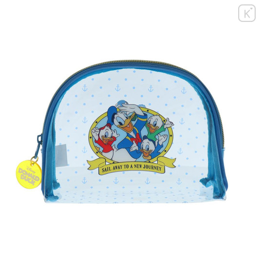 Japan Disney Clear Round Pouch - Surprise / Donald Duck Birthday 2024 - 1