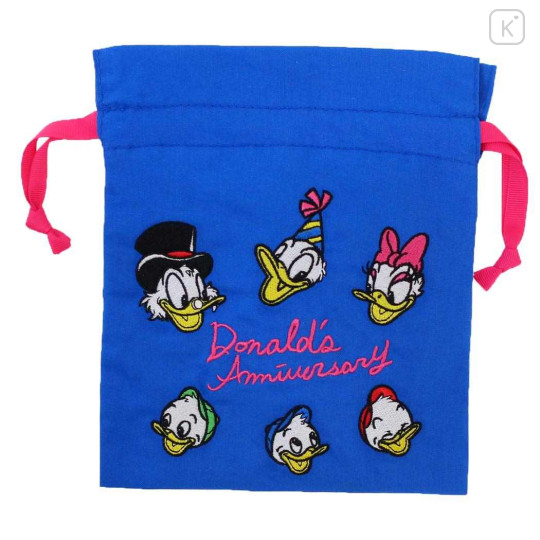 Japan Disney Drawstring Bag - Surprise / Donald Duck Birthday 2024 Blue - 1