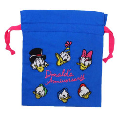 Japan Disney Drawstring Bag - Surprise / Donald Duck Birthday 2024 Blue