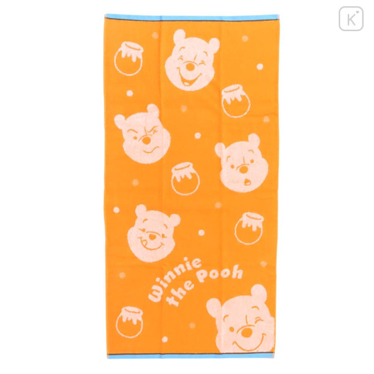 Japan Disney Jacquard Bath Towel - Winnie the Pooh - 1