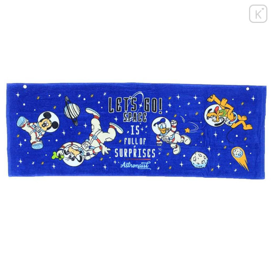 Japan Disney Jacquard Bath Towel - Mickey Mouse & Friends / Astronaut - 1