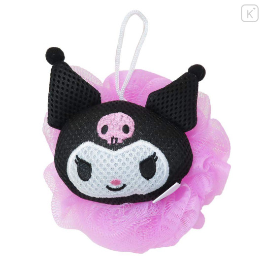 Japan Sanrio Bath Sponge - Kuromi / Face - 1