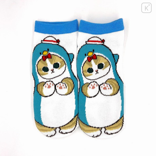 Japan Sanrio × Mofusand Rib Socks - Cat / Tuxedo Sam Hug Me - 1
