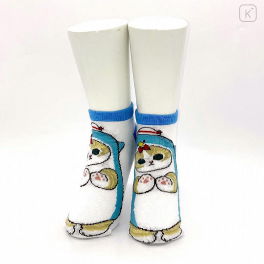Japan Sanrio × Mofusand Ankle Socks - Cat : Tuxedo Sam Hug Me - 2