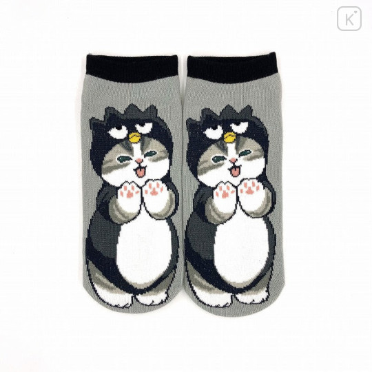 Japan Sanrio × Mofusand Rib Socks - Cat / Bad Badtz-maru Hug Me - 1