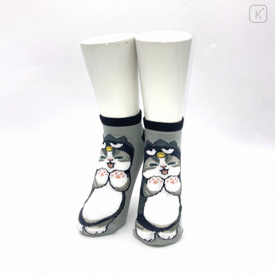 Japan Sanrio × Mofusand Ankle Socks - Cat : Bad Badtz-maru Hug Me - 2