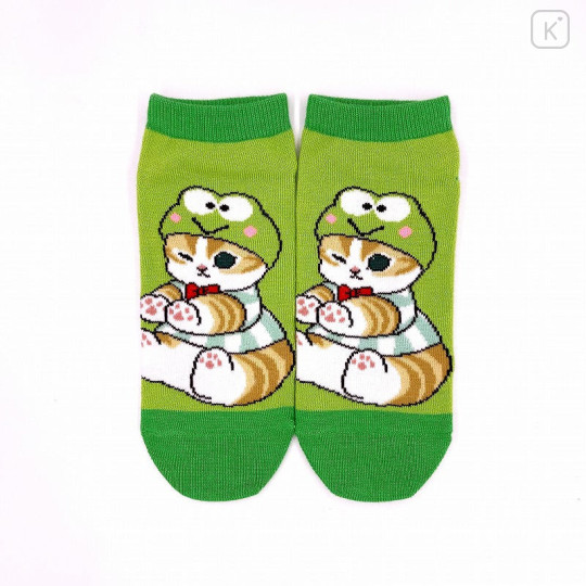 Japan Sanrio × Mofusand Ankle Socks - Cat : Keroppi Wink - 1
