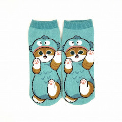 Japan Sanrio × Mofusand Rib Socks - Cat / Hangyodon Hug Me