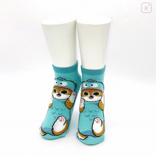 Japan Sanrio × Mofusand Ankle Socks - Cat : Hangyodon Hug Me - 2