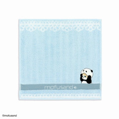 Japan Mofusand Embroidered Mini Towel - Cat / Panda Blue