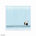 Japan Mofusand Embroidered Mini Towel - Cat / Panda Blue - 1