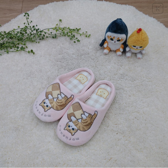 Japan Mofusand Room Slippers - Cat / Cookies Pink - 1