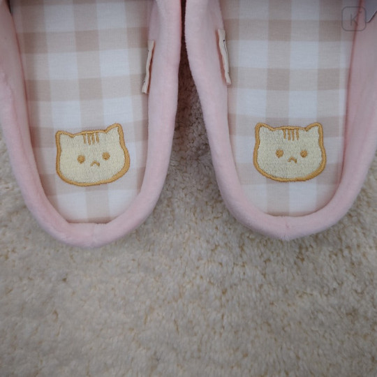 Japan Mofusand Room Slippers - Cat / Cookies Pink - 4