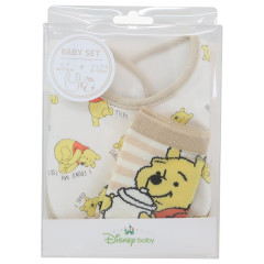 Japan Disney Bib & Socks Set - Pooh / Good Night