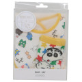 Japan Crayon Shin-chan Bib & Socks Set - White & Yellow - 1