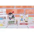 Japan Mofusand Mofumofu Station Layer Acrylic Stand - Cat / Station Stuff Nyan - 2