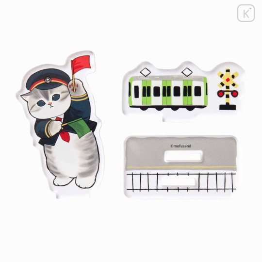 Japan Mofusand Mofumofu Station Layer Acrylic Stand - Cat / Station Stuff Nyan - 4