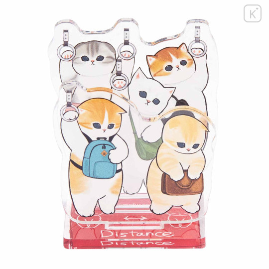 Japan Mofusand Mofumofu Station Layer Acrylic Stand - Cat / Crowded Train - 1