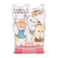 Japan Mofusand Mofumofu Station Layer Acrylic Stand - Cat / Crowded Train