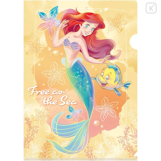 Japan Disney A4 Clear File Holder - Little Mermaid / Ariel - 1