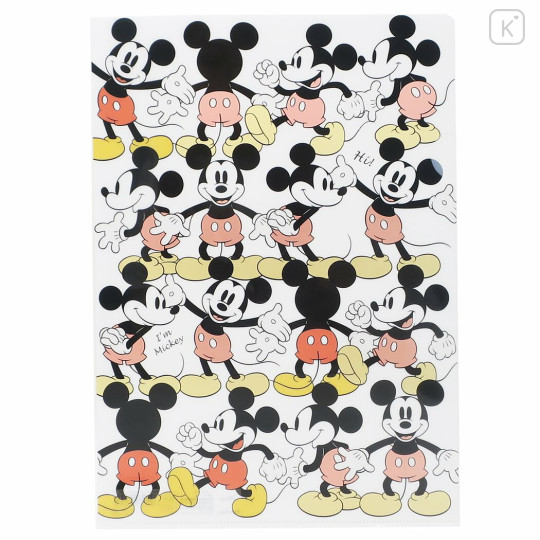 Japan Disney A4 Clear File Holder - Mickey Mouse : Retro - 1