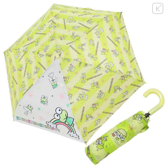 Japan Sanrio Folding Umbrella - Keroppi / Rainy Day - 1