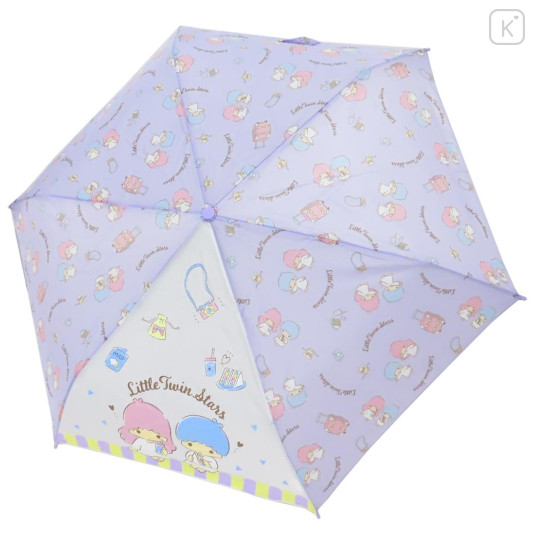 Japan Sanrio Folding Umbrella - Little Twin Stars / Picnic - 2