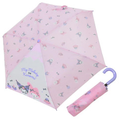 Japan Sanrio Folding Umbrella - My Melody & Kuromi / Beauty Pink