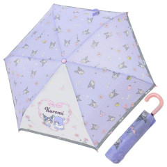 Japan Sanrio Folding Umbrella - Kuromi & Baku / Purple
