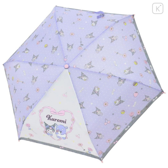 Japan Sanrio Folding Umbrella - Kuromi & Baku / Purple - 2