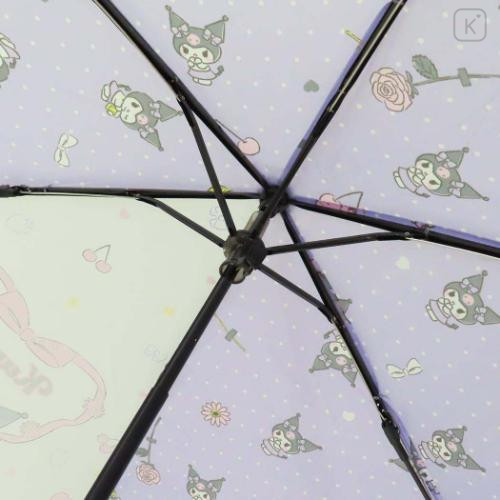 Japan Sanrio Folding Umbrella - Kuromi & Baku / Purple - 5