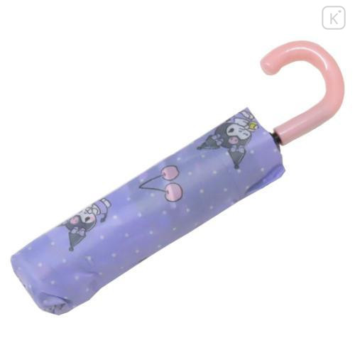 Japan Sanrio Folding Umbrella - Kuromi & Baku / Purple - 6