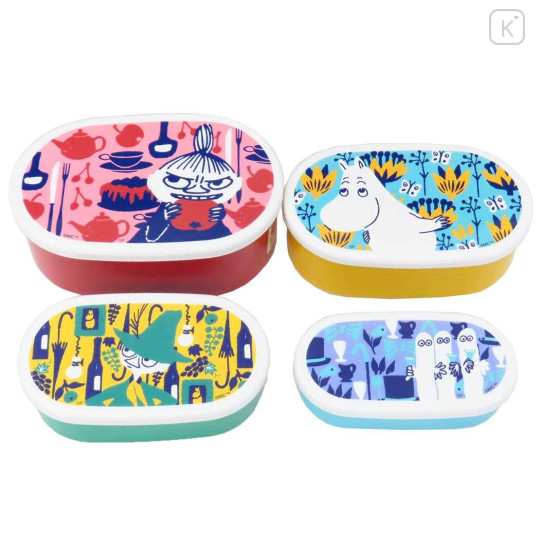 Japan Moomin Nesting Food Storage Container 4pcs Set - Colorful - 1