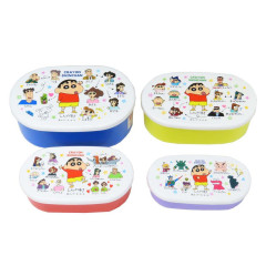 Japan Crayon Shin-chan Nesting Food Storage Container 4pcs Set - Characters