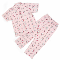Japan Sanrio Short Sleeve Shirt Pajamas (M) - Hello Kitty